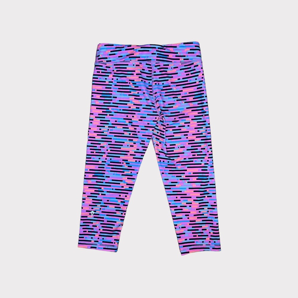 Ivivva By Lululemon Neon Pink & Orange Cropped Leggings - Picture 3 of 3